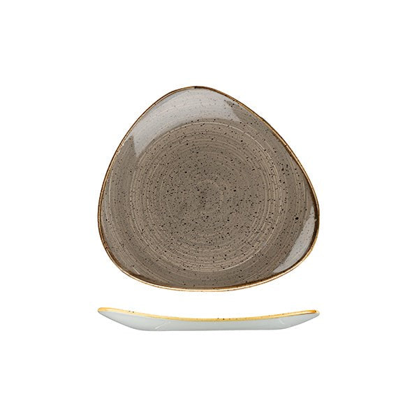 Stonecast Triangular Plate | 229mm Peppercorn Grey