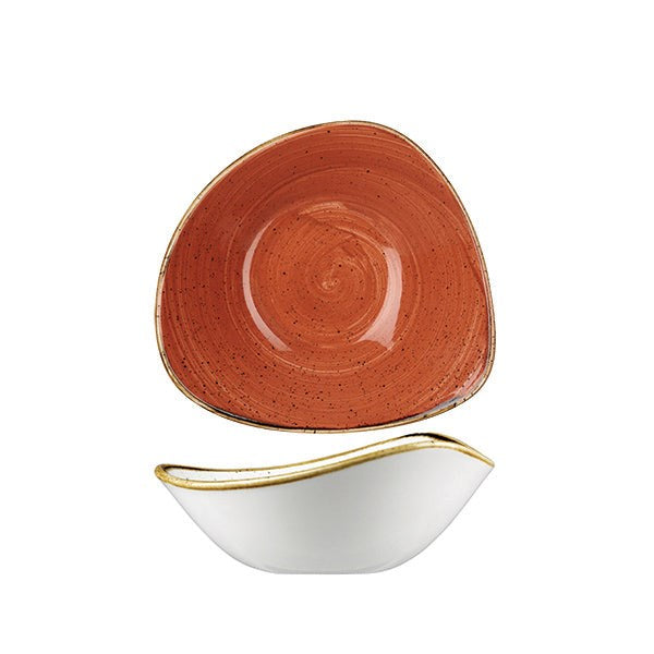 Stonecast Triangular Bowl | 185mm Spiced Orange