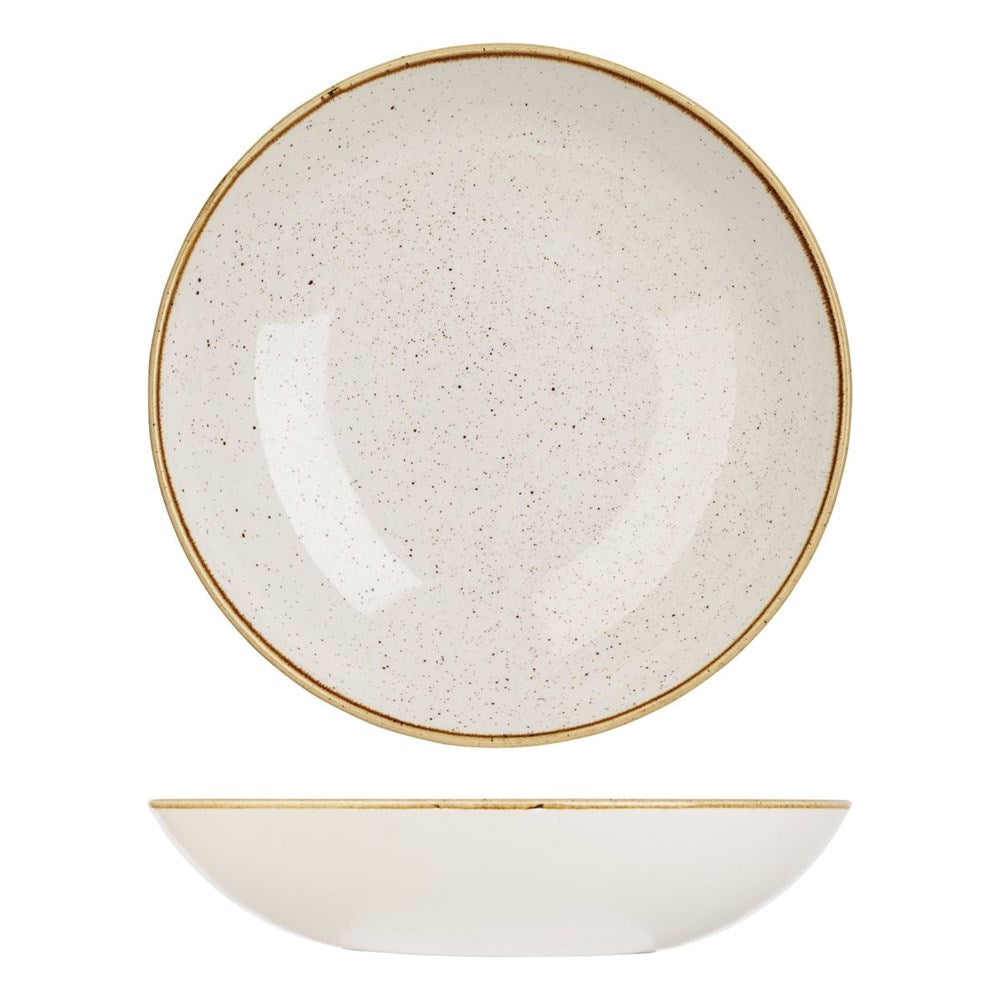 Stonecast Round Coupe Bowl | 310mm Barley White