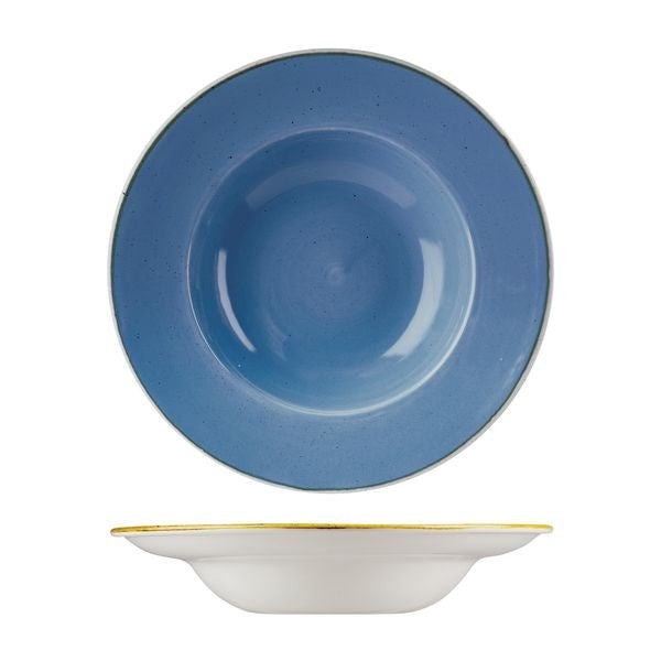 Stonecast Bowl Wide Rim | 280mm Cornflower Blue