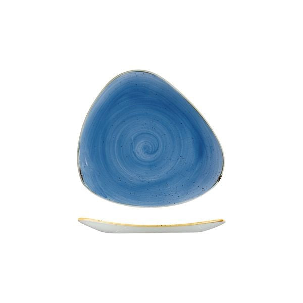 Stonecast Triangular Plate | 192mm Cornflower Blue