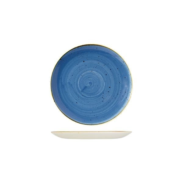 Stonecast Round Coupe Plate | 165mm Cornflower Blue