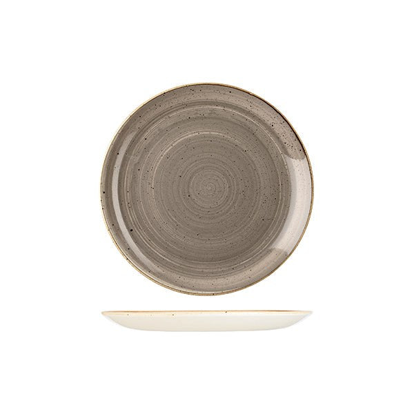 Stonecast Round Coupe Plate | 217mm Peppercorn Grey