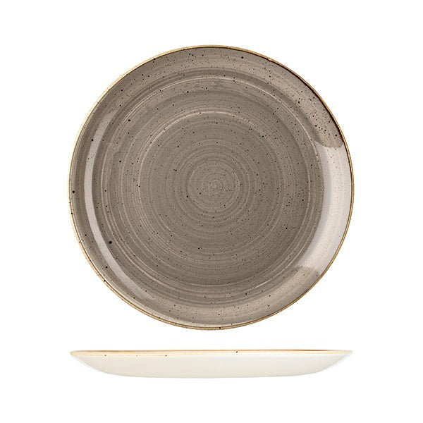 Stonecast Round Coupe Plate | 288mm Peppercorn Grey