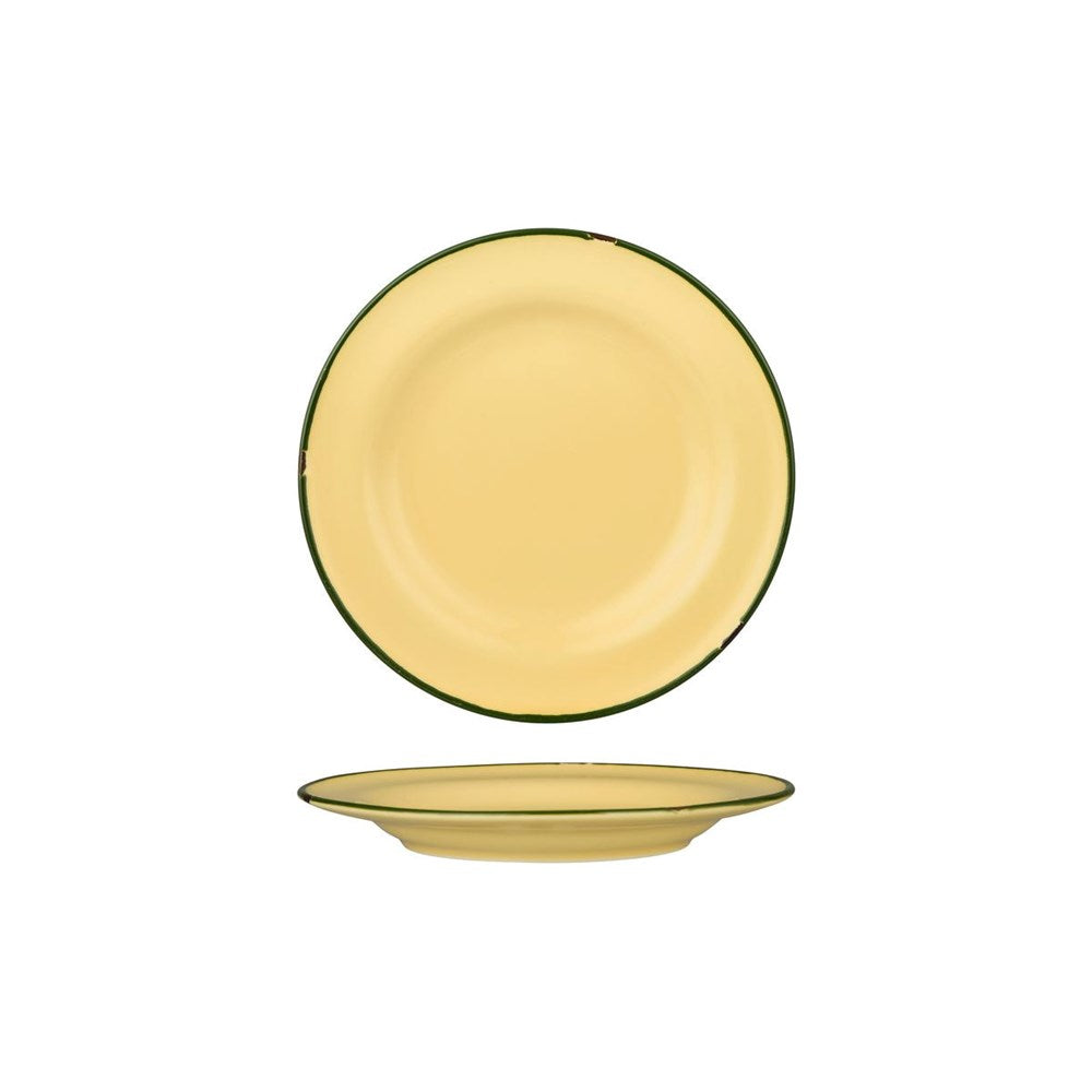 Tin Tin Round Plate | Sand/Green 210mm