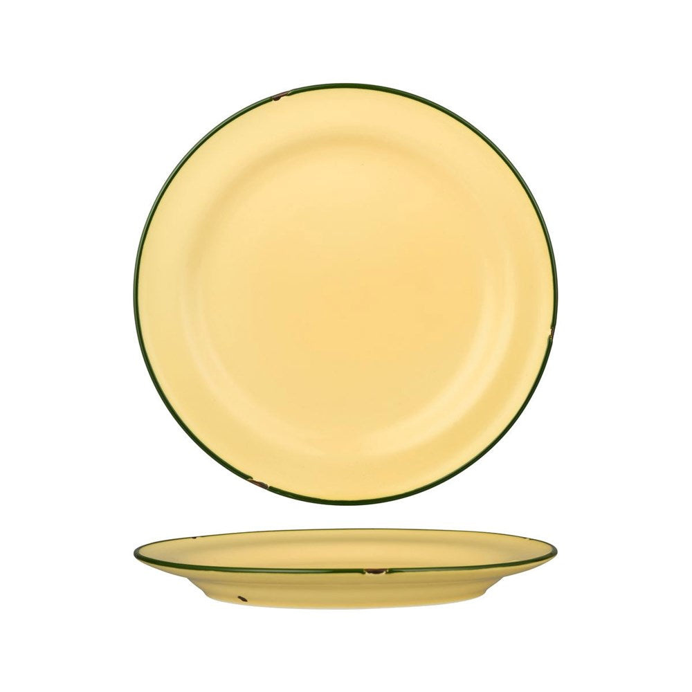 Tin Tin Round Plate | Sand/Green 270mm