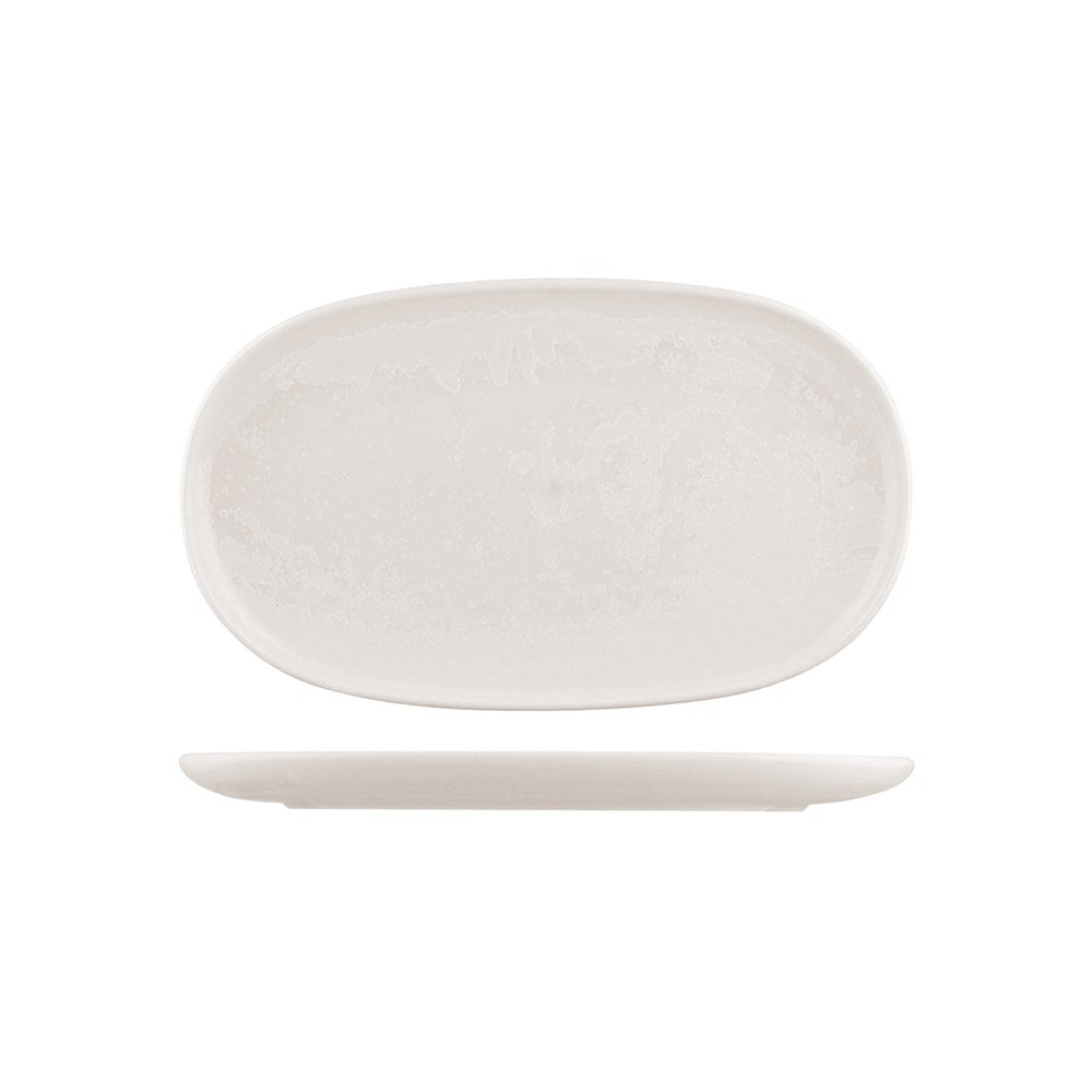 Oval Coupe Plate | Snow 355x215mm