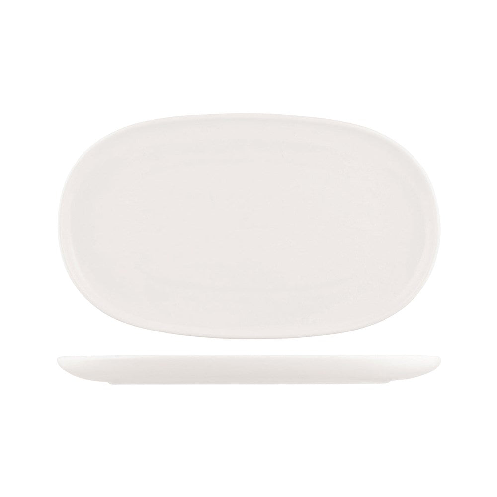 Oval Coupe Plate | Snow 405x240mm