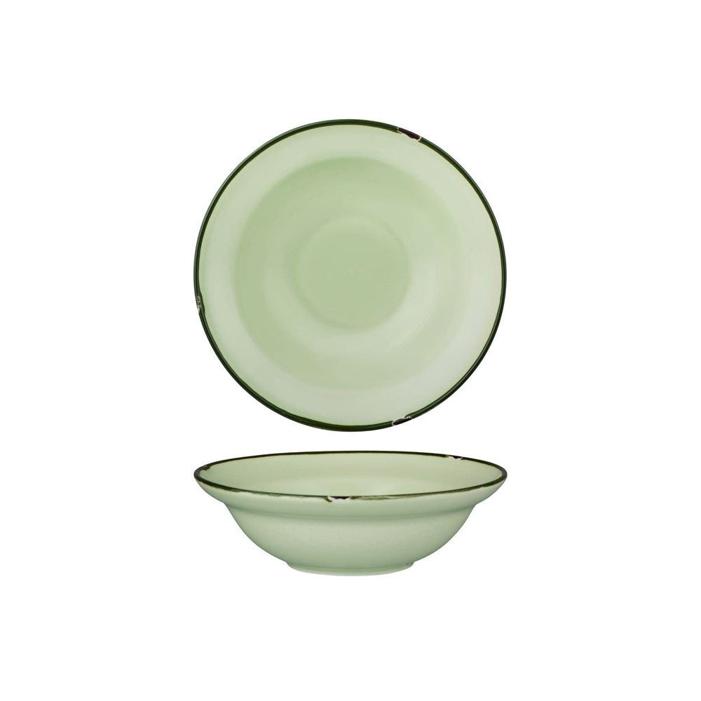 Tin Tin Deep Plate/Bowl | Green/Green 190mm