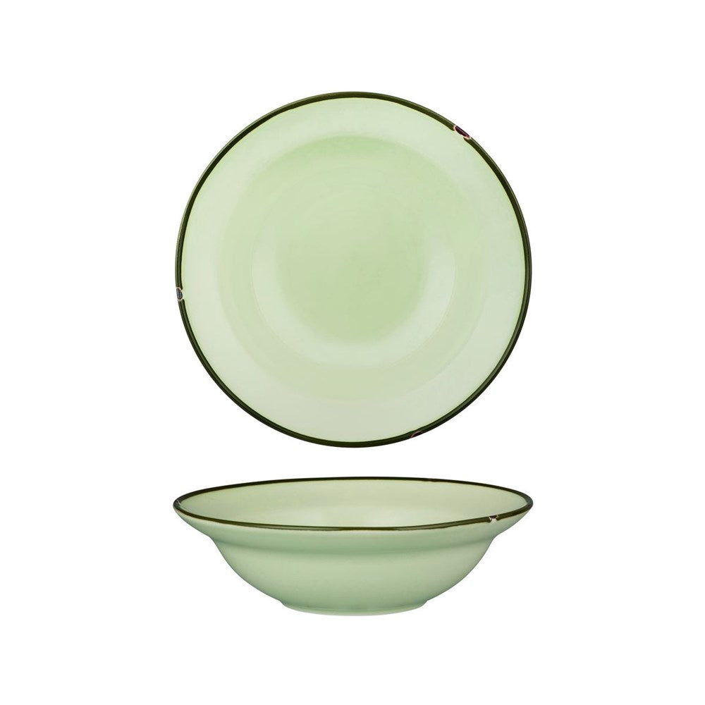 Tin Tin Deep Plate/Bowl | Green/Green 220mm