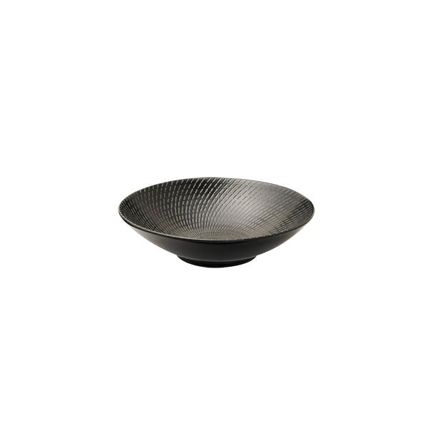 Zen Round Bowl | Black Swirl 190mm