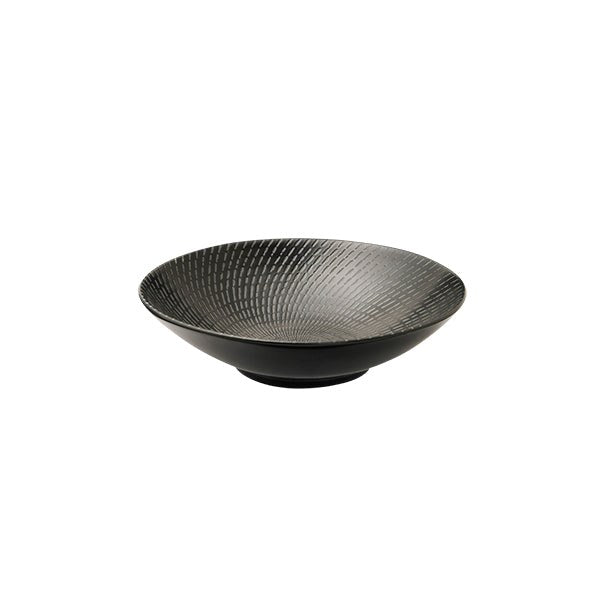 Zen Round Bowl | Black Swirl 240mm