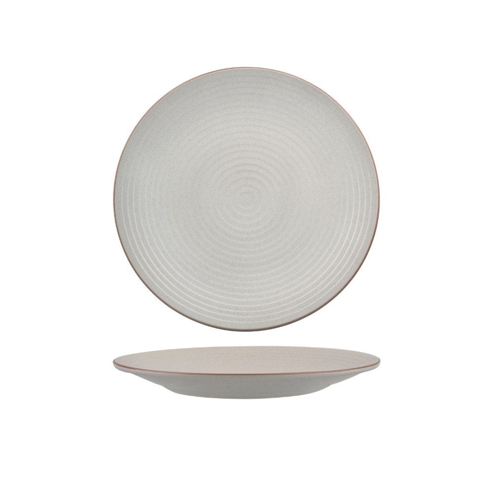 Coupe Plate Ribbed | Mineral 210mm