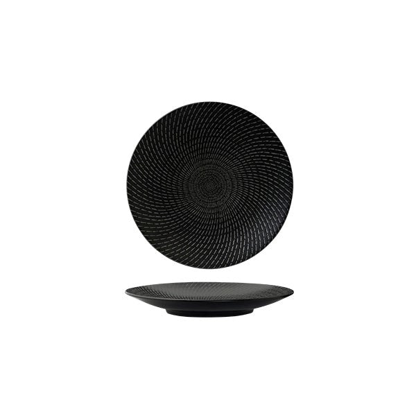 Zen Round Coupe Plate | Black Swirl 155mm