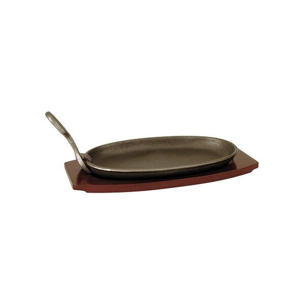 Cast Iron Steak Sizzler with Wooden Base 240x140mm