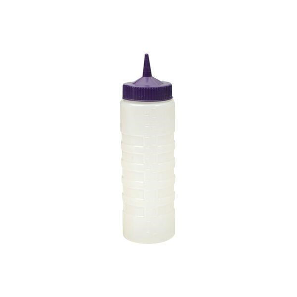 Clear Plastic Bottle Coloured Lid | Purple 750ml