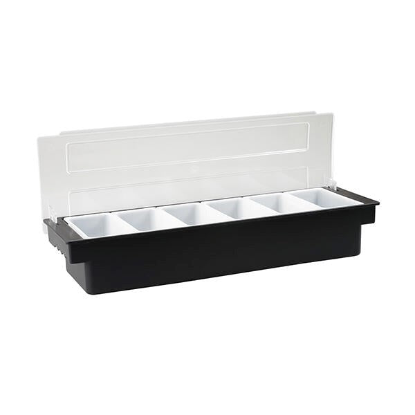 Condiment Dispenser 6 Holders Black