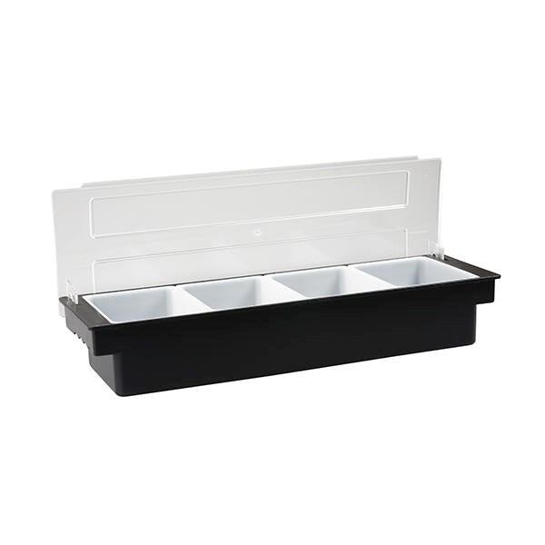 Condiment Dispenser 4 Holders Black