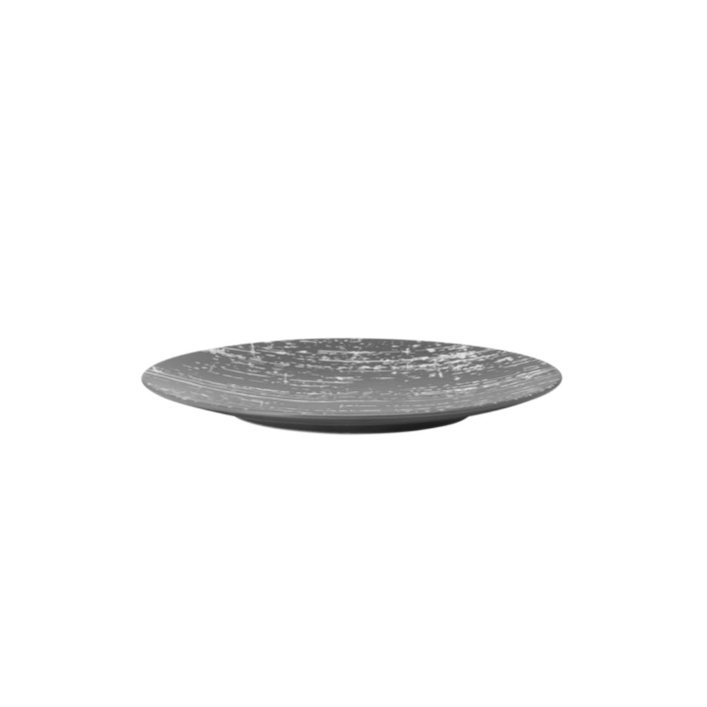 Drizzle Round Coupe Plate  160mm | Grey