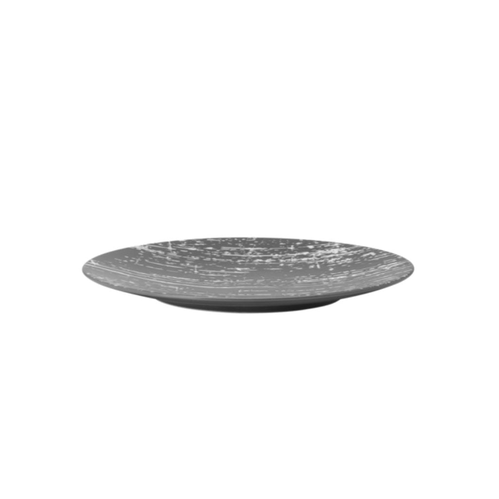 Drizzle Round Coupe Plate 210mm | Grey