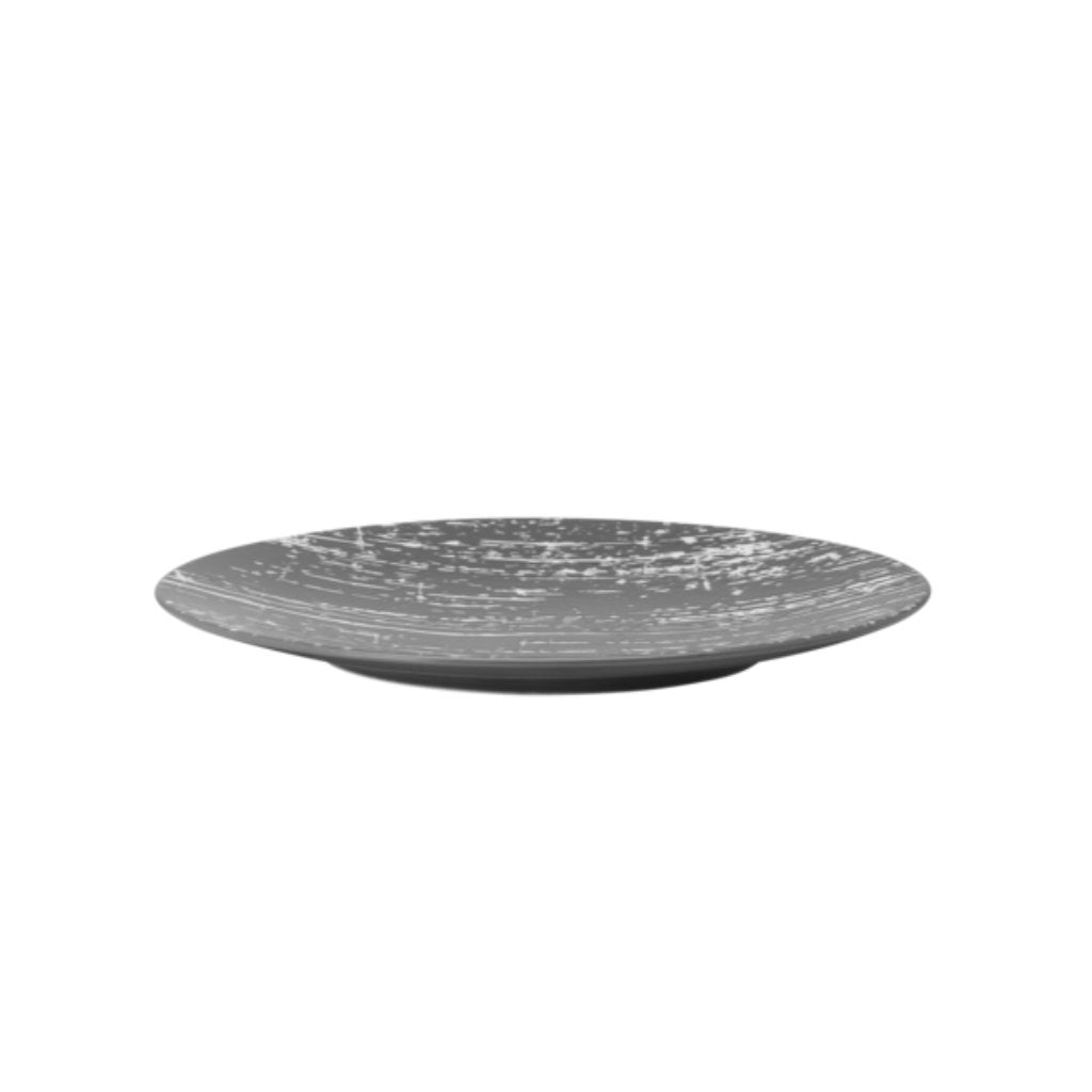 Drizzle Round Coupe Plate | Grey 225mm