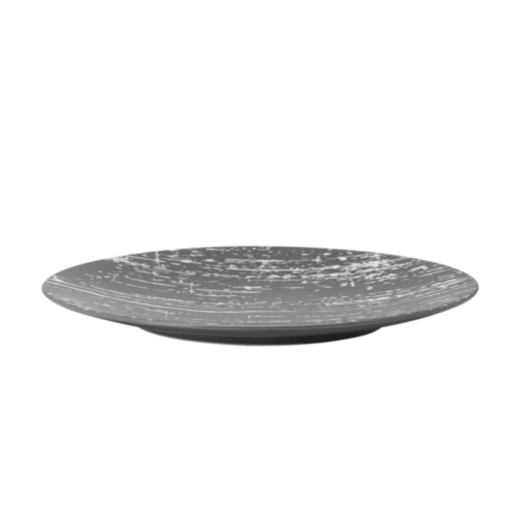 Drizzle Round Coupe Plate | Grey 280mm