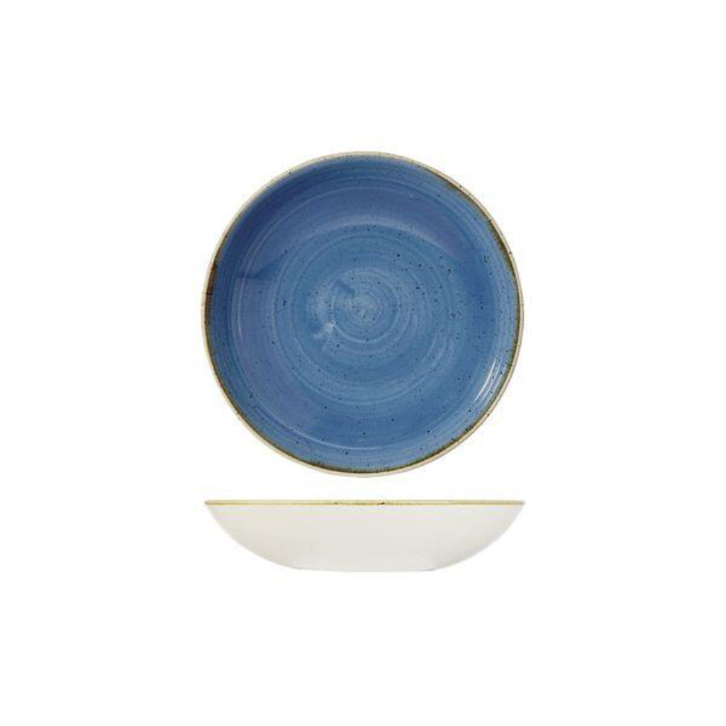 Stonecast Round Coupe Bowl | Cornflower Blue 182mm