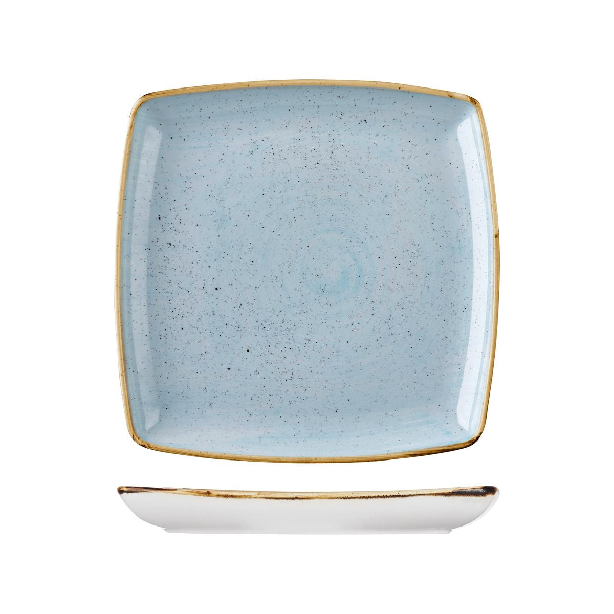 Stonecast Deep Square Plate | Duck Egg Blue 268x268mm