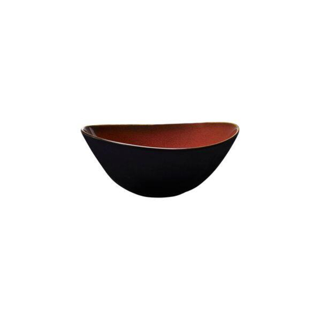 Rustic Oval Bowl | Crimson 190x170mm