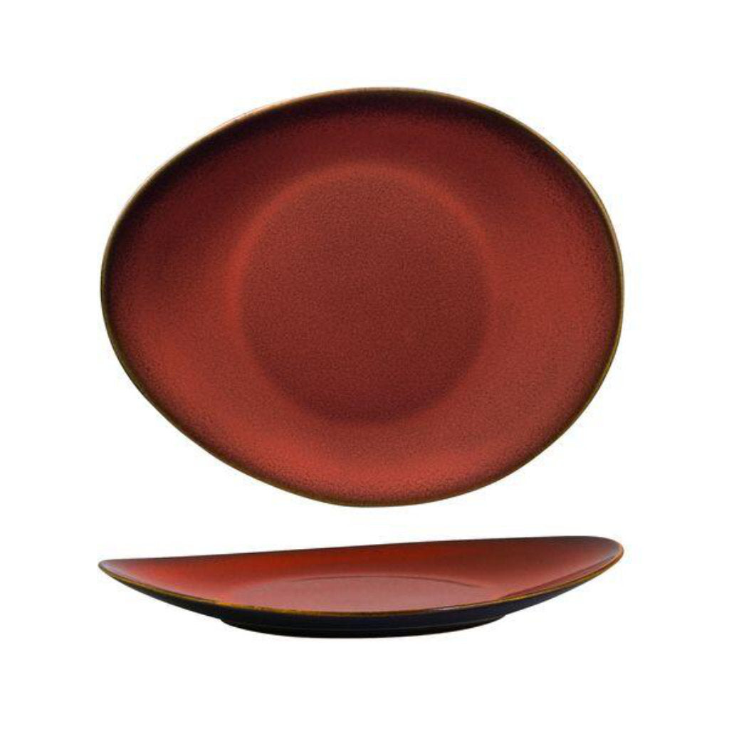 Rustic Oval Plate | Crimson 290x245mm