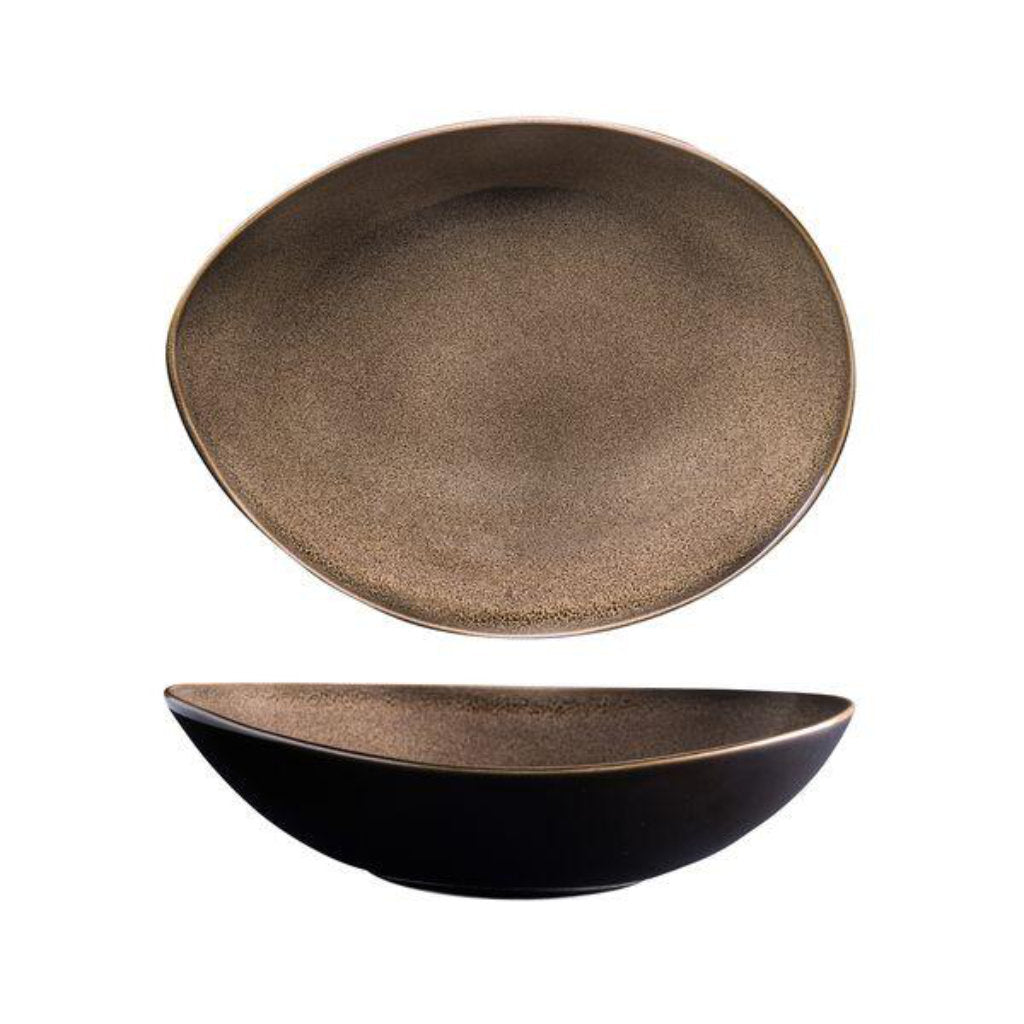 Rustic Oval Share Bowl | Chestnut 230x180mm