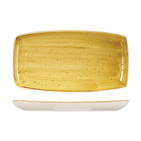 Stonecast Oblong Plate | Mustard Seed Yellow 350x185mm