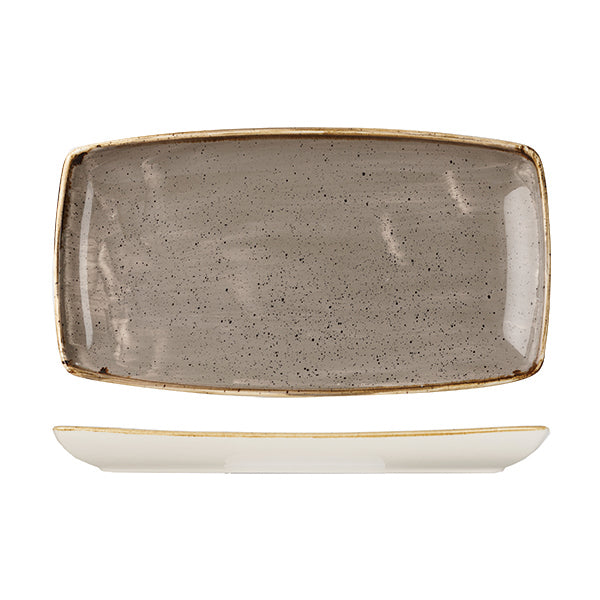 Stonecast Oblong Plate | Peppercorn Grey 350x185mm