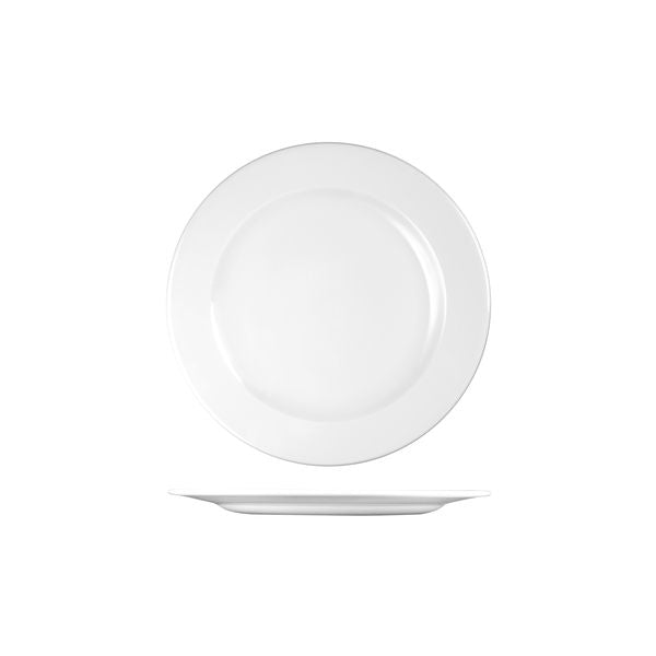 Profile Plate Wide Rim | White 230mm