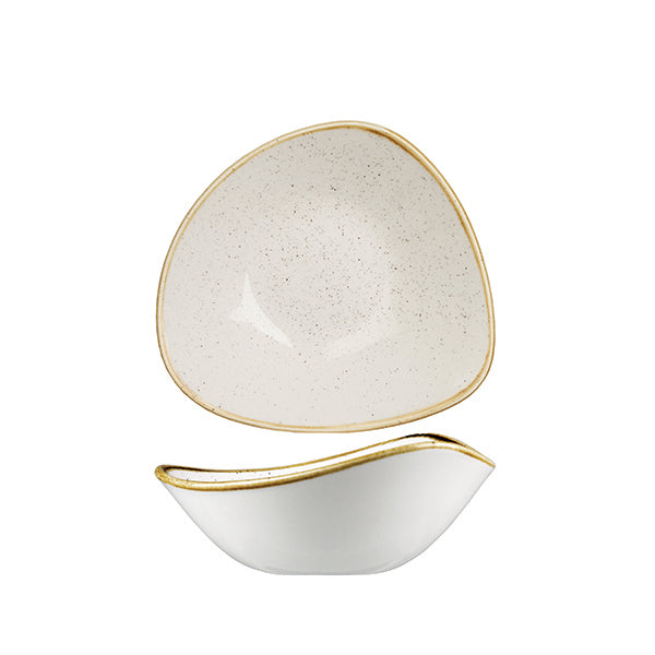 Stonecast Triangular Bowl | Barley White 185mm