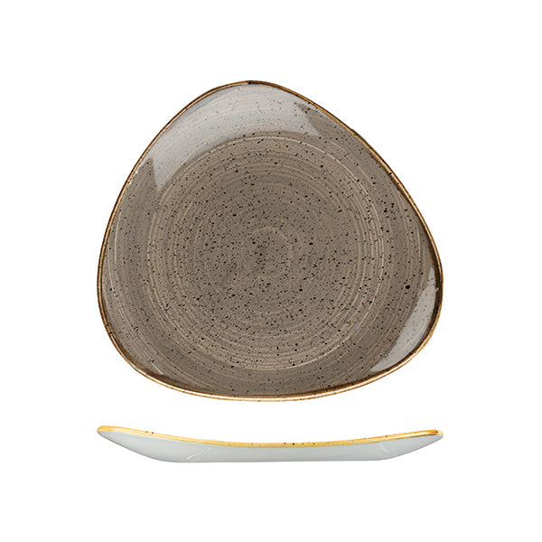 Stonecast Triangular Plate | Peppercorn Grey 260mm
