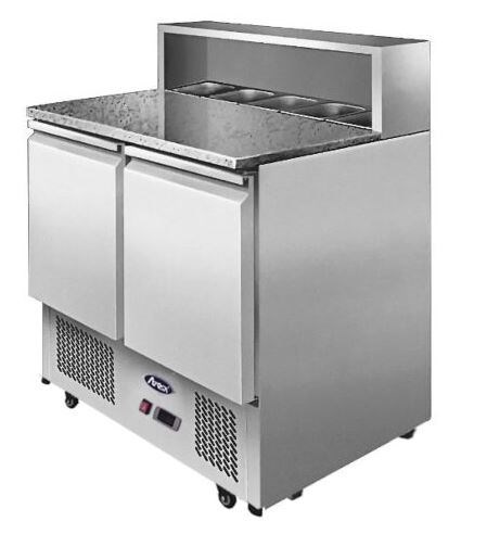 Atosa Saladette Pizza Table Marble Top 2 Door | 900mm