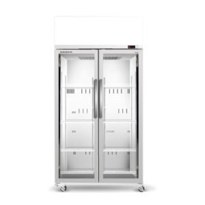 Ezicore Chiller Upright 2 Door Glass | White
