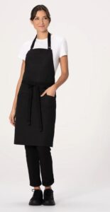 Apron Bib Lockharte Canvas | Black
