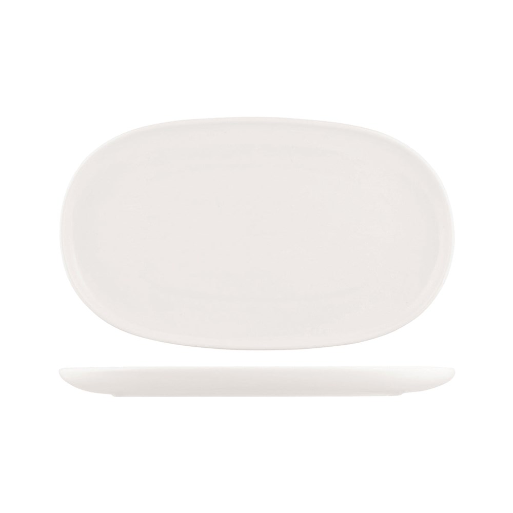 Oval Coupe Plate | Snow 405x240mm