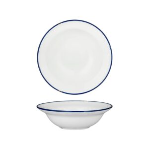 Tin Tin Deep Plate/Bowl | White/Navy 220mm