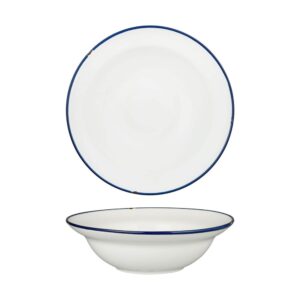 Tin Tin Deep Plate/Bowl | White/Navy 240mm