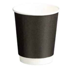 Double Wall Universal Paper Cups-Black 8oz 500 Cups/Box