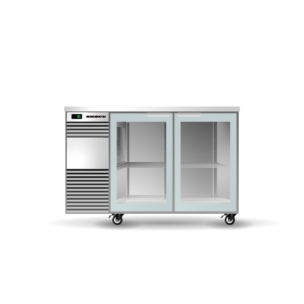 BackBar Underbench Chiller 2 Door Swing | Black/White - Image 2