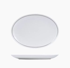 Princeton Black Oval Plate | 320mm