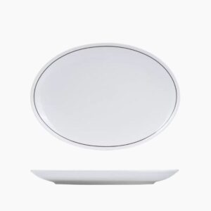 Princeton Black Oval Plate | 320mm