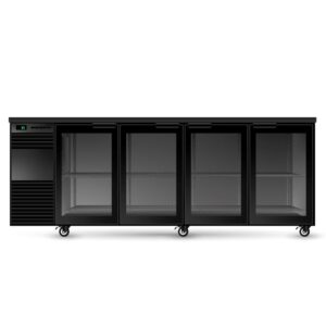 BackBar Underbench Chiller 4 Door Swing | Black/White