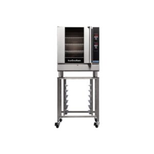 Double Stacked Full Size Tray Digital Gas Convection oven with castor base stand
