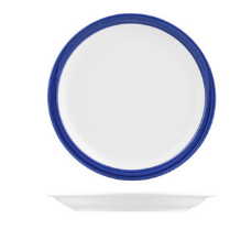 Studio Narrow Rim Plate | 230mm Leschenaultia Dark Blue