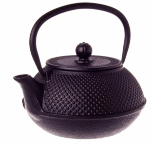 Teapot Cast Iron 800ml Hobnail Black